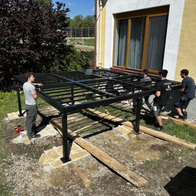 Produktfoto: Stahlterrasse mit Glasfaserverstärktem Kunststoffbelag 4